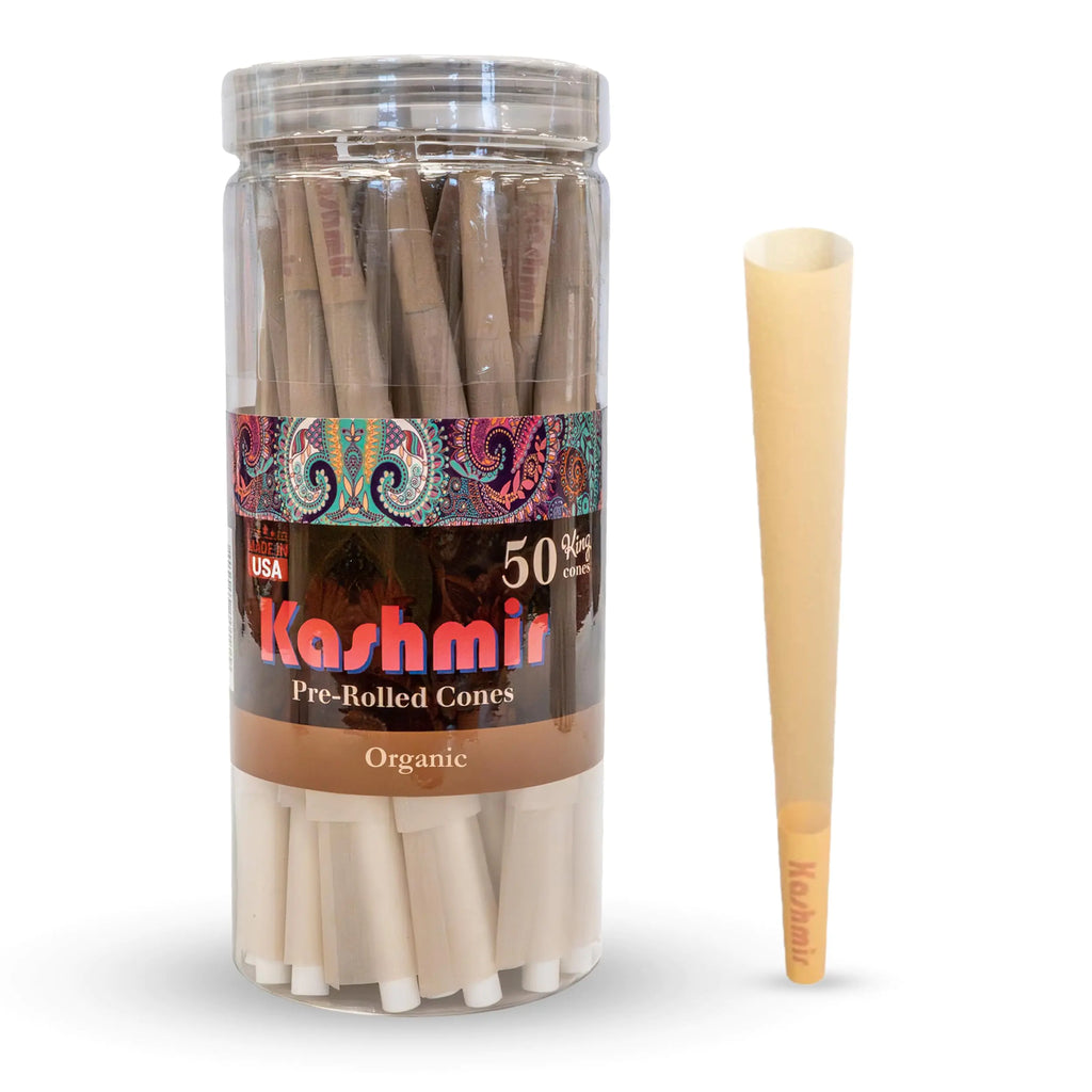Kashmir Cones Rolling Paper King Rolling Papers - Cones with Tips Pre-Rolled Cones Pre rolled King Size 50 Count