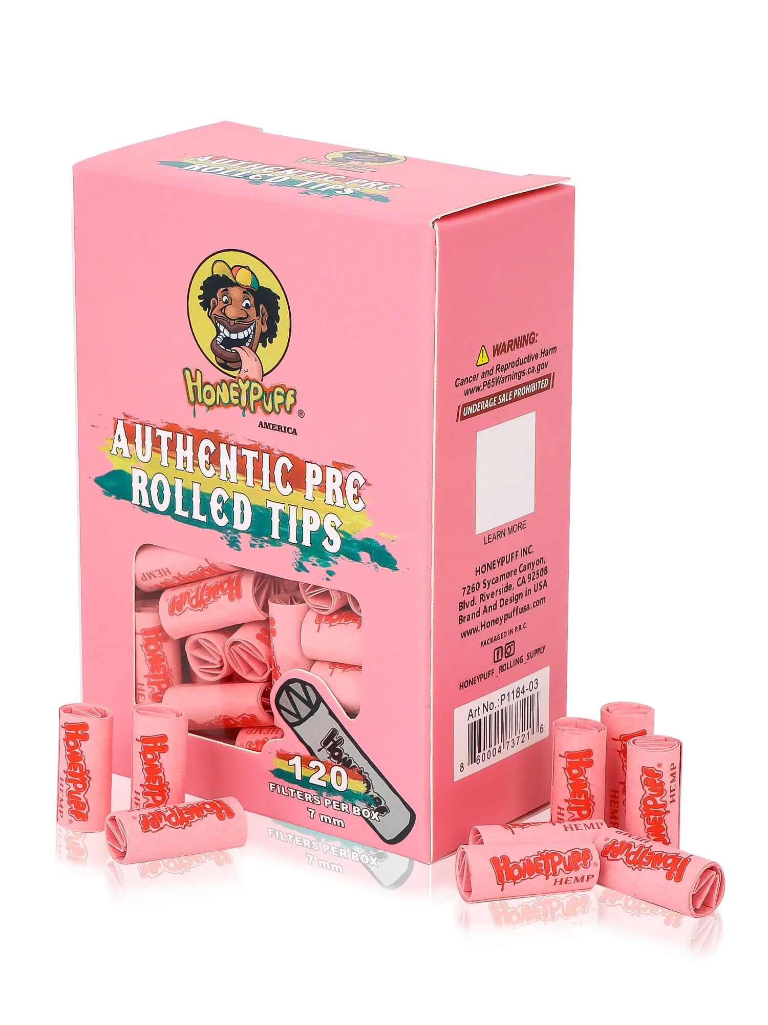 Unbleached Rolling Paper Filter Tips Ø7mm Brown Pre Rolled Tips for Cigarette Rolling Papers (120 Tips) (Pink-1pack)